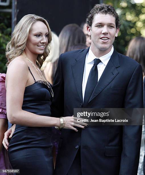 Bre Ladd and Los Angeles Laker Luke Walton attend the wedding of Khloe Kardashian and LA Lakers forward Lamar Odom at the Bel Air estate of music...