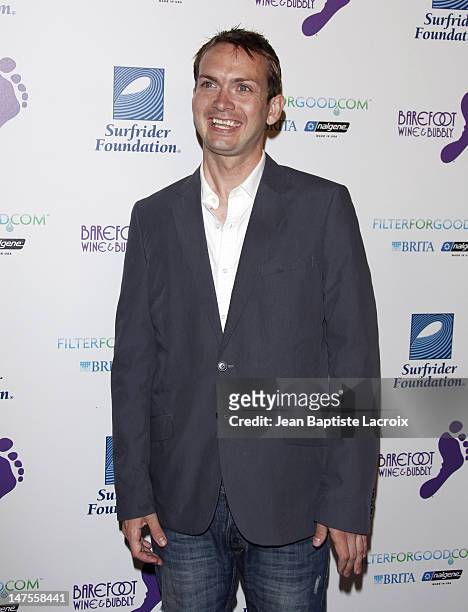 Michael Dean Shelton arrives at The Surfrider Foundation's 25th Anniversary Gala at the California Science Center's Wallis Annenberg Building on...