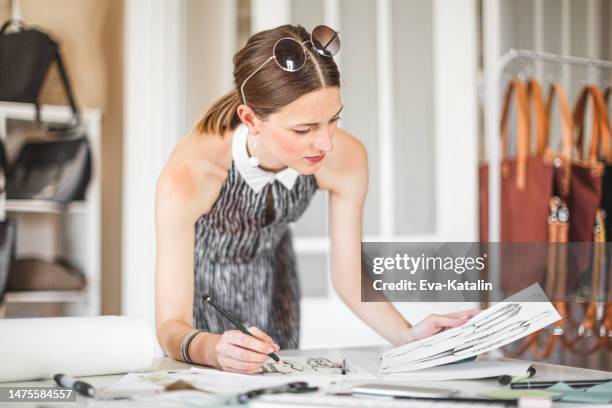 working at home - haute couture store stock pictures, royalty-free photos & images