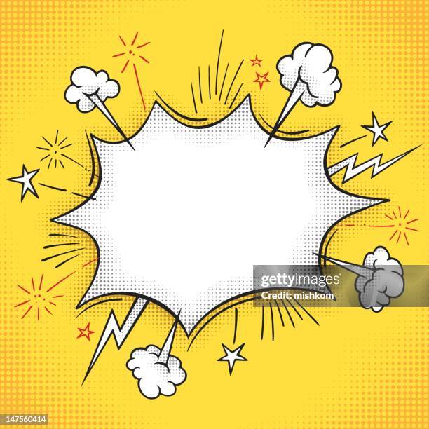 comic book explosion frame - bubble popping stock illustrations