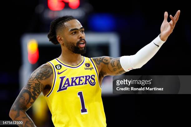 Angelo Russell of the Los Angeles Lakers in the second half at Crypto.com Arena on March 22, 2023 in Los Angeles, California. NOTE TO USER: User...