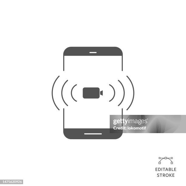 boardcasting flat line icon with editable stroke. the icon is suitable for web design, mobile apps, ui, ux, and gui design. - website creation stock illustrations