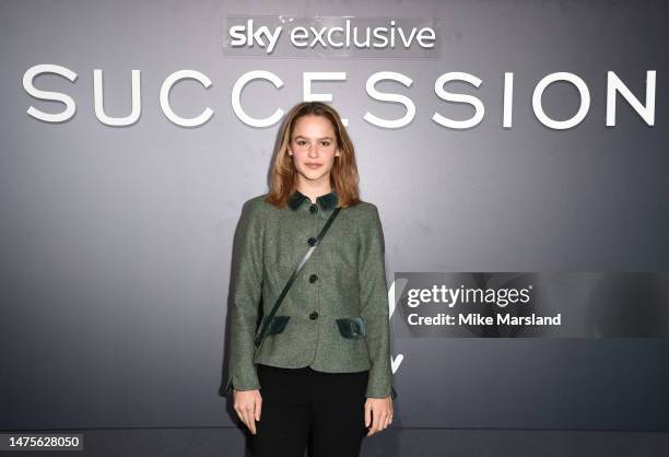 Clara Rugaard attending the special screening of Succession season 4, a Sky exclusive, at British Museum on March 23, 2023 in London, England....