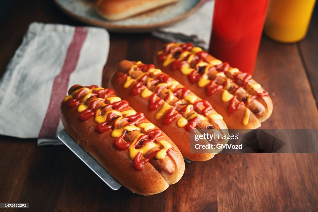 Hot Dog with Roasted Onions, Pickle Relish, Mustard and Ketchup