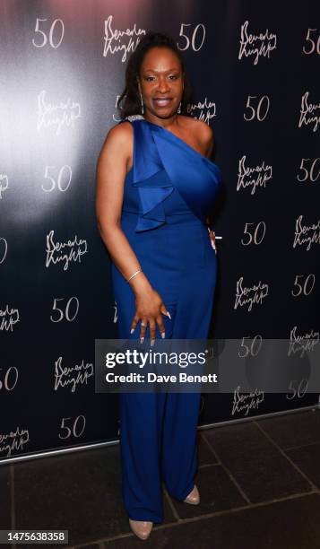 Angie Greaves attends Beverley Knight's 50th birthday show at Lafayette on March 23, 2023 in London, England.