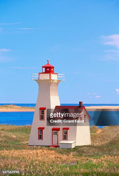lighthouse - prince edward island stock pictures, royalty-free photos & images
