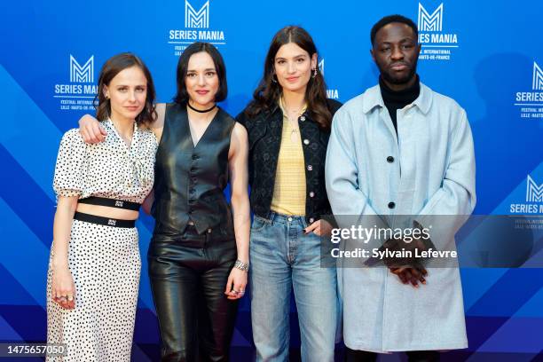 Pauline Chalamet,Jehnny Beth, Alma Jodorowsky, Ralph Amoussou attend the Series Mania Festival - day seven on March 23, 2023 in Lille, France.