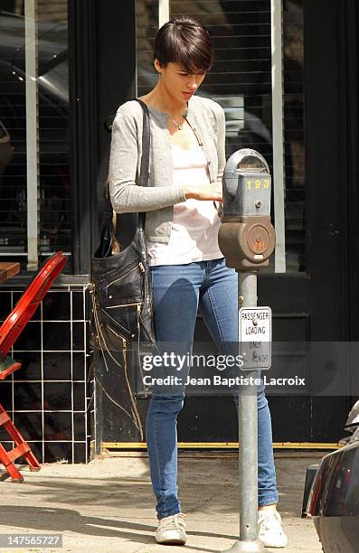 Ceren Alkac is seen in Los Feliz on March 30, 2010 in Los Angeles, California.