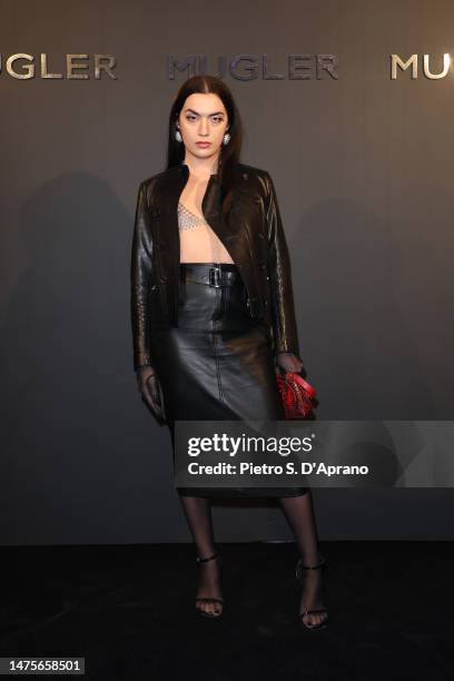 Ambrosia attends the Angel Elixir By Mugler Party on March 23, 2023 in Milan, Italy.