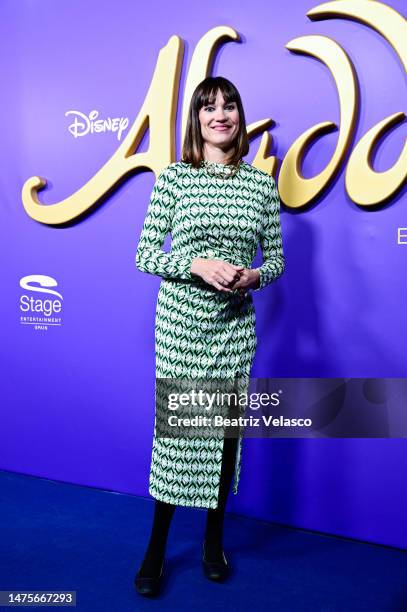 Irene Villa attends the premiere of "Aladdin. The Musical" at Teatro Coliseum on March 23, 2023 in Madrid, Spain.