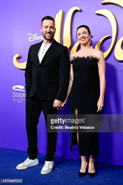 Pablo Puyol attends the premiere of "Aladdin. The Musical" at Teatro Coliseum on March 23, 2023 in Madrid, Spain.