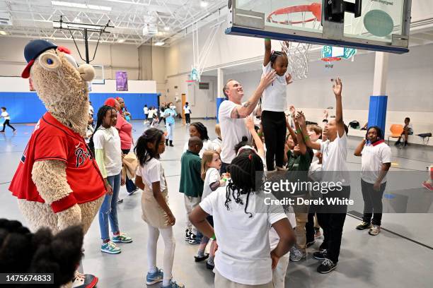 Patrick Carroll attends a sneaker giveaway at the Boys & Girls Club of Metro Atlanta on March 23, 2023 in Atlanta, Georgia.