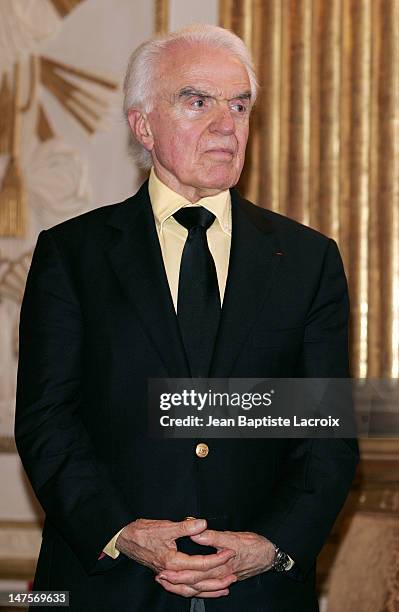 Jack Valenti during Jack Valenti receives the Legion of Honor at Ministere of Culture in Paris, France.