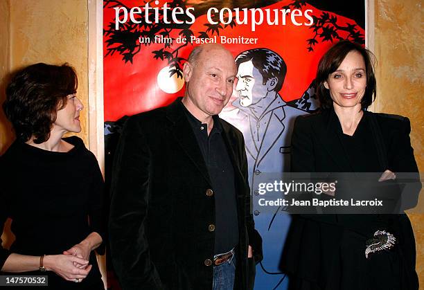 Catherine Mouchet, Director / co-writer Pascal Bonitzer and Kristin Scott Thomas