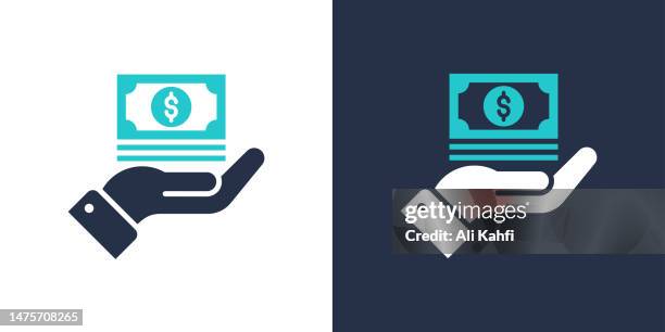 save money icon. solid icon vector illustration. for website design, logo, app, template, ui, etc. - social security card stock illustrations