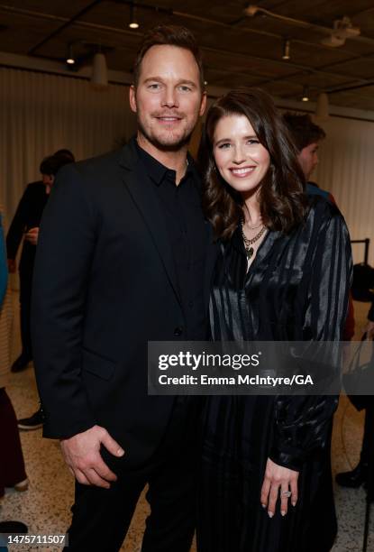 Chris Pratt and Katherine Schwarzenegger attend the Los Angeles Premiere of Netflix's "Unstable" pre-reception at TUDUM Theater on March 23, 2023 in...