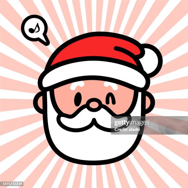 der weihnachtsmann wünscht ihnen frohe weihnachten - tache sang stock-grafiken, -clipart, -cartoons und -symbole