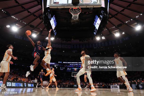 Michael Forrest of the Florida Atlantic Owls goes up for a layup during the second half of the game against the Tennessee Volunteers during the Sweet...