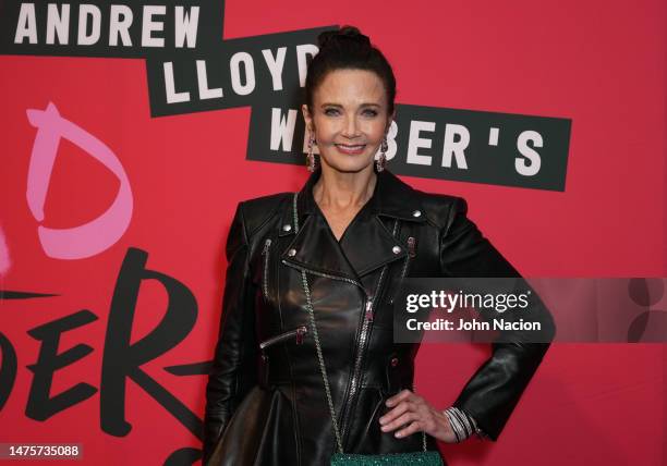 Lynda Carter attends the opening night of 'Bad Cinderella' on Broadway at Imperial Theatre on March 23, 2023 in New York City.