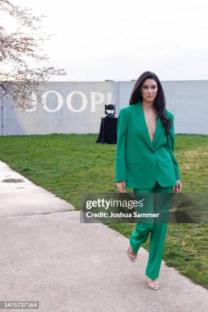 Rebecca Mir attends the JOOP! x ELLE Soirée at Langen Foundation on March 23, 2023 in Dusseldorf, Germany.