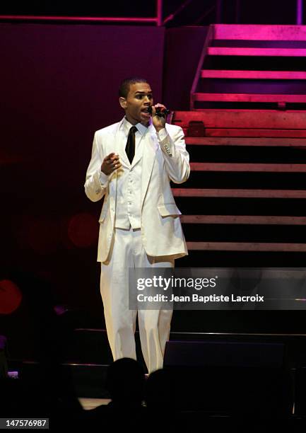 Chris Brown during Chris Brown, Juelz Santana, Ne-Yo, Lil Wayne and Dem Franchize Boyz in Concert in Miami - September 8, 2006 at American Airlines...