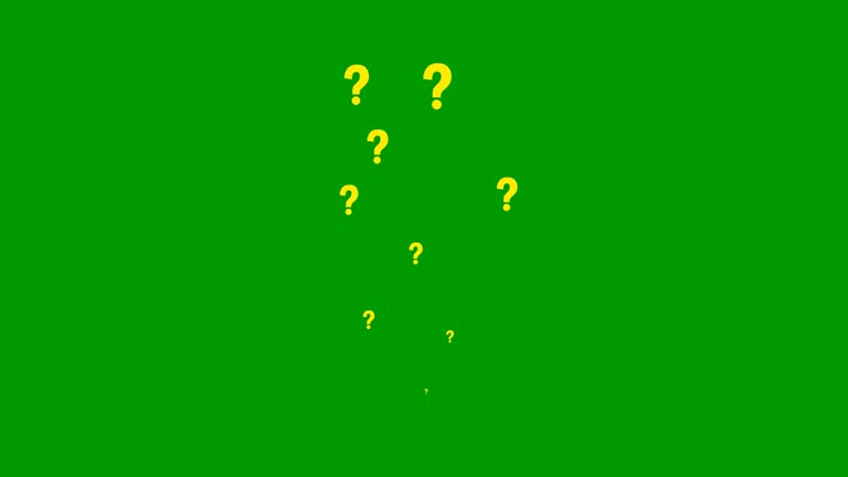 Fly Question Mark Animated yellow question marks fly from bottom to top. Symbols are ...