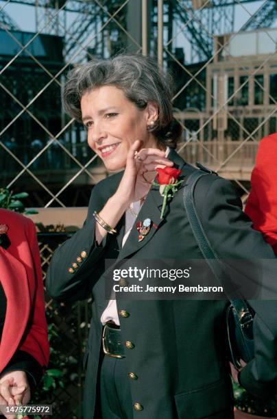 Portrait de la spationaute française, Claudie Andre-Deshays, marraine de la cérémonie.