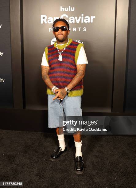 Mustard attends the Spotify and Hulu "RapCaviar Presents" Premiere Celebration at Ysabel on March 23, 2023 in West Hollywood, California.
