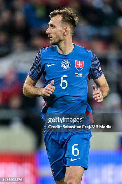 Norbert Gyomber of Slovakia during the UEFA EURO 2024 qualifying ...
