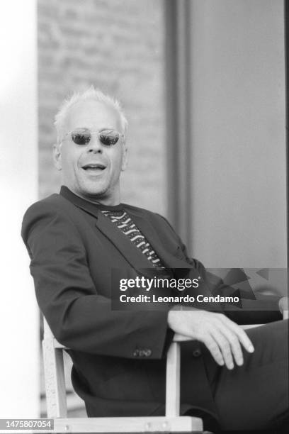 American actor Bruce Willis attends the Venice Film Festival, Lido, Venice, 3rd September 1996.