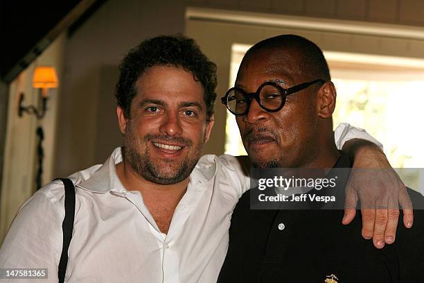 Brett Ratner and Andre Hurrell attend Jurlique's Biodynamic BBQ hosted by Brett Ratner at Hilhaven Lodge on July 26, 2008 in Los Angeles, California.