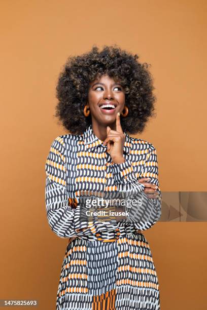 portrait of excited beautiful woman - portrait copy space stock pictures, royalty-free photos & images