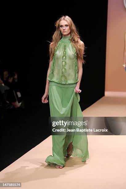 Collette Model Model wearing Collette Dinnigan during Paris Fashion Week Ready to ...