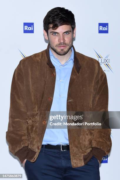 The Italian actor Leonardo Pazzagli participates in the photocall of the TV series Rai A passo dal cielo 7. Rome , March 24th, 2023
