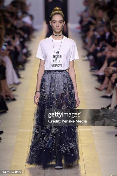 Model on the catwalk