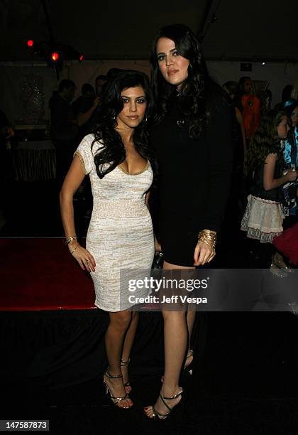 Kourtney Kardashian and Khloe Kardashian during Dash Fall 2007 Fashion Show at Luxury Lounge in Los Angeles, California, United States.