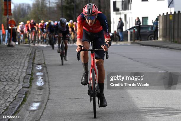 Ben Turner of The United Kingdom and Team INEOS Grenadiers competes during the 66th E3 Saxo Bank Classic - Harelbeke 2023 a 204.1km one day race from...