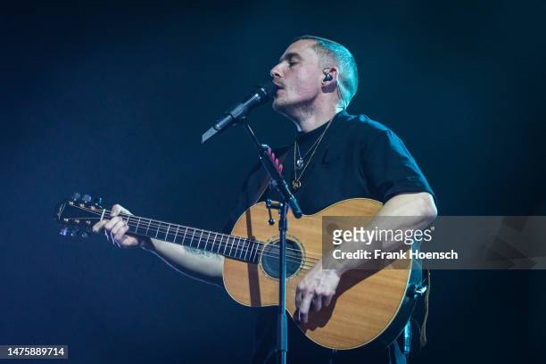 Irish singer Dermot Kennedy performs live on stage during a concert at the Verti Music Hall on March 18, 2023 in Berlin, Germany.