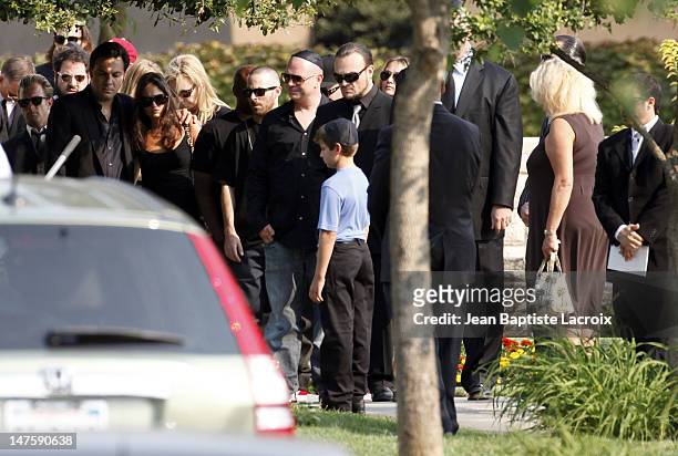 Hayley Wood attends the funeral of DJ AM aka Adam Goldstein at Hillside Memorial Park on September 2, 2009 in Los Angeles, California.