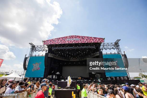 General view of the atmosphere during day one of Lollapalooza Brazil at Autodromo de Interlagos on March 24, 2023 in Sao Paulo, Brazil.