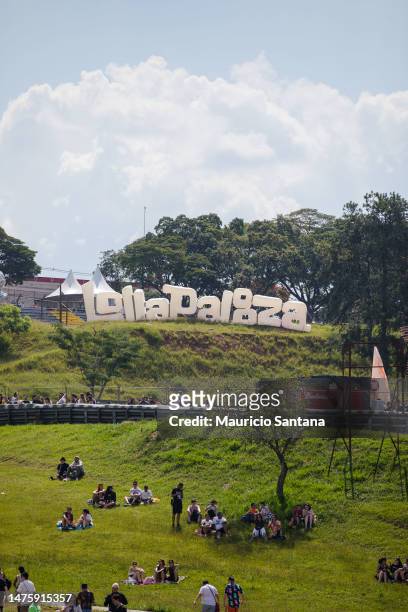 General view of the atmosphere during day one of Lollapalooza Brazil at Autodromo de Interlagos on March 24, 2023 in Sao Paulo, Brazil.