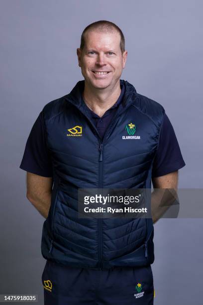Richard Almond, Head of Talent Development of Glamorgan CCC, poses for a portrait during the Glamorgan CCC Photocall at Sophia Gardens on March 23,...