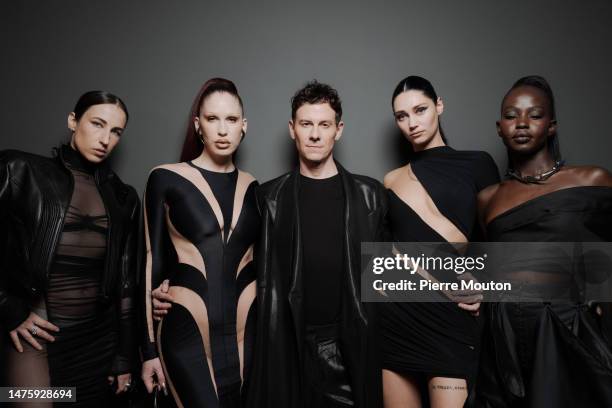 Haley Wollens, Eartheater, Designer Casey Cadwallader, Lidia Judickaite and Aweng Ade-Chuolattend the Mugler for the AEM association 16th Annual...