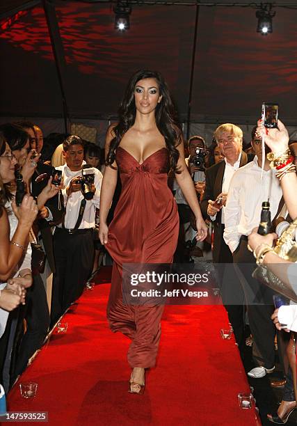 Kim Kardashian wearing Dash Fall 2007 during Dash Fall 2007 Fashion Show at Luxury Lounge in Los Angeles, California, United States.