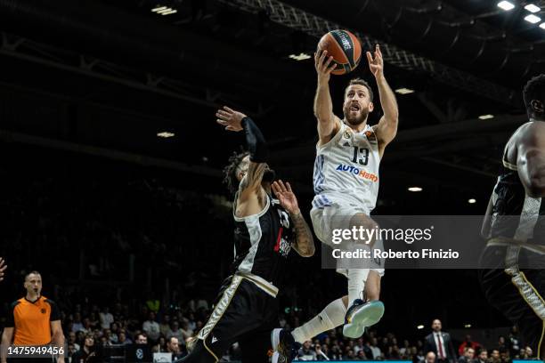 Sergio Rodríguez of Real Madrid in action during the 2022-23 Turkish Airlines EuroLeague Regular Season Round 30 game between Virtus Segafredo...