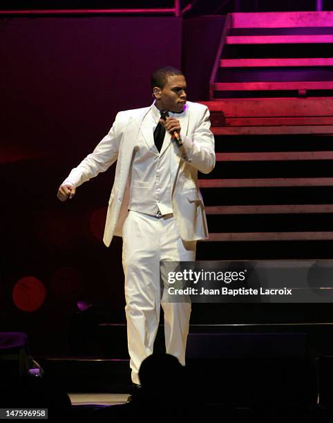 Chris Brown during Chris Brown, Juelz Santana, Ne-Yo, Lil Wayne and Dem Franchize Boyz in Concert in Miami - September 8, 2006 at American Airlines...