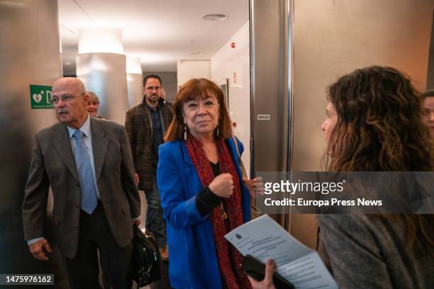 The president of the PSOE and vice-president of the Senate, Cristina Narbona, arrives at the VII meeting of socialist deputies of the IX legislature,...