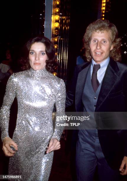 Canadian activist Margaret Trudeau and American professional tennis player Vitas Gerulaitis attend Liza Minnelli's birthday party for Lorna Luft at...