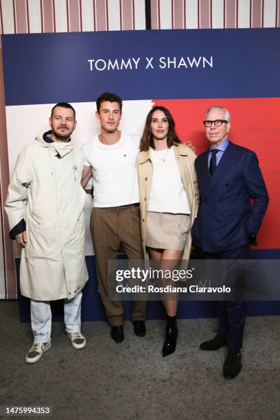 Alessandro Cattelan, Shawn Mendes, Ludovica Sauer and Tommy Hilfiger attend the Tommy X Shawn - The "Classics Reborn" global activation on March 24,...