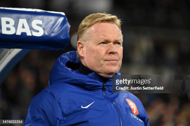 Ronald Koeman, Manager of the Netherlands during the UEFA EURO 2024 qualifying round group B match between France and Netherlands at Stade de France...